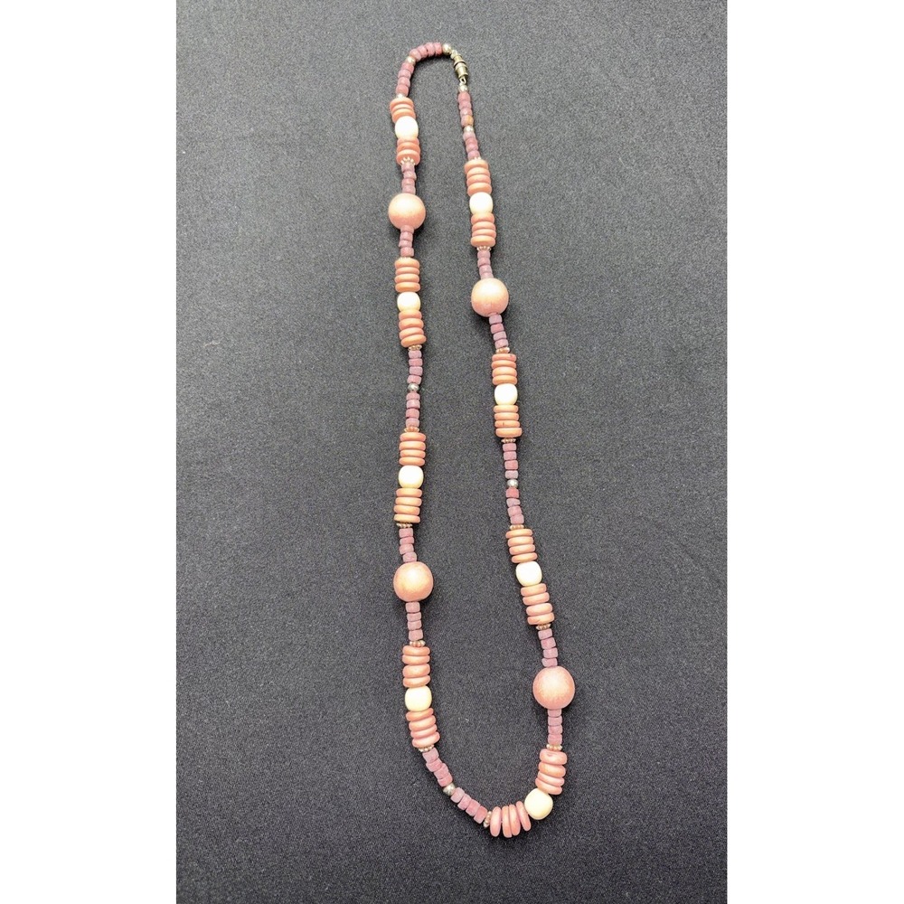 Multicolor Beaded Necklace Gold Tone Bohemian Style Womens 26" End‎ To End